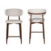 Royce Counter Chair W/Walnut Metal Frame-Beige (2 Per Carton)