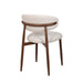 Royce Side Chair W/ Walnut Metal Frame -Beige (2 Per Carton)
