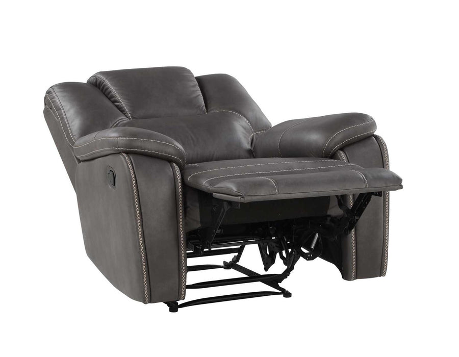 Steve Silver Katrine Manual Recliner Chair in Charcoal