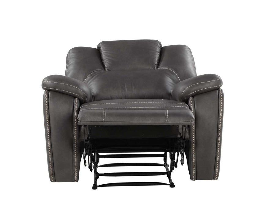 Steve Silver Katrine Manual Recliner Chair in Charcoal