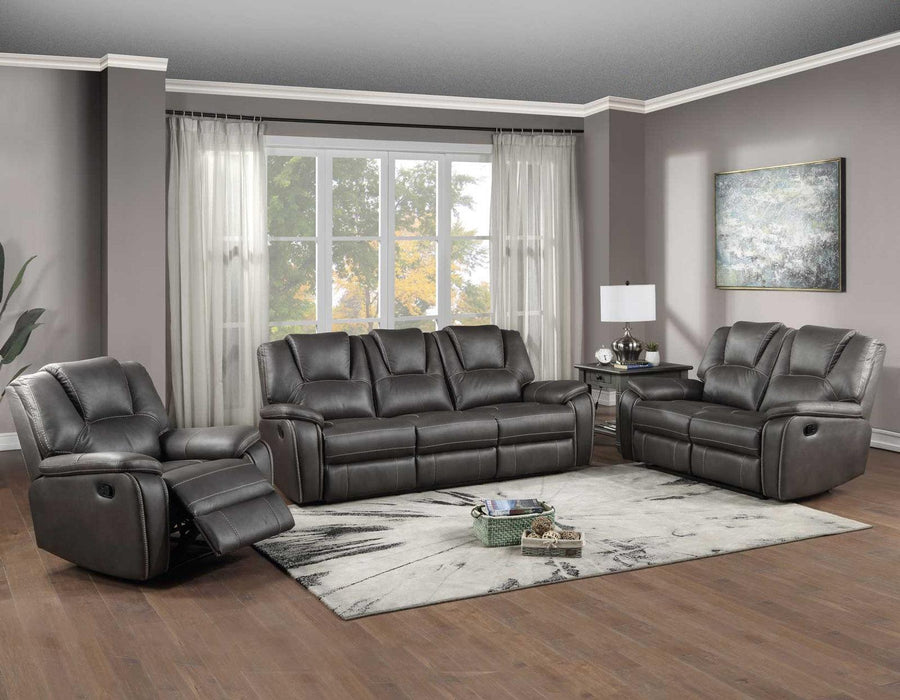 Steve Silver Katrine Manual Reclining Loveseat in Charcoal