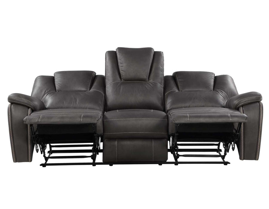 Steve Silver Katrine Manual Reclining Sofa in Charcoal