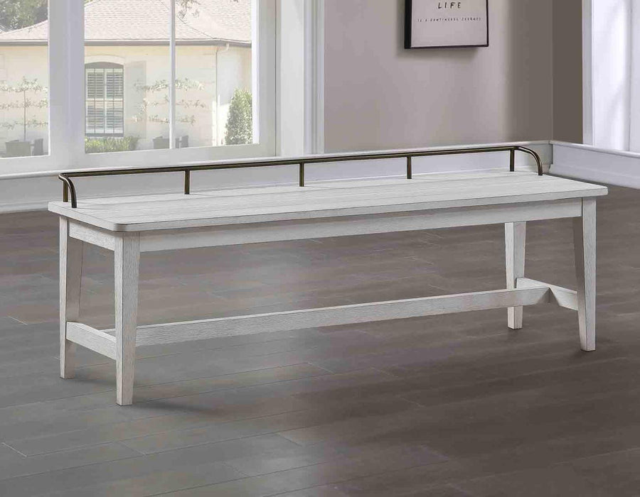 Steve Silver Pendleton Bench in Ivory