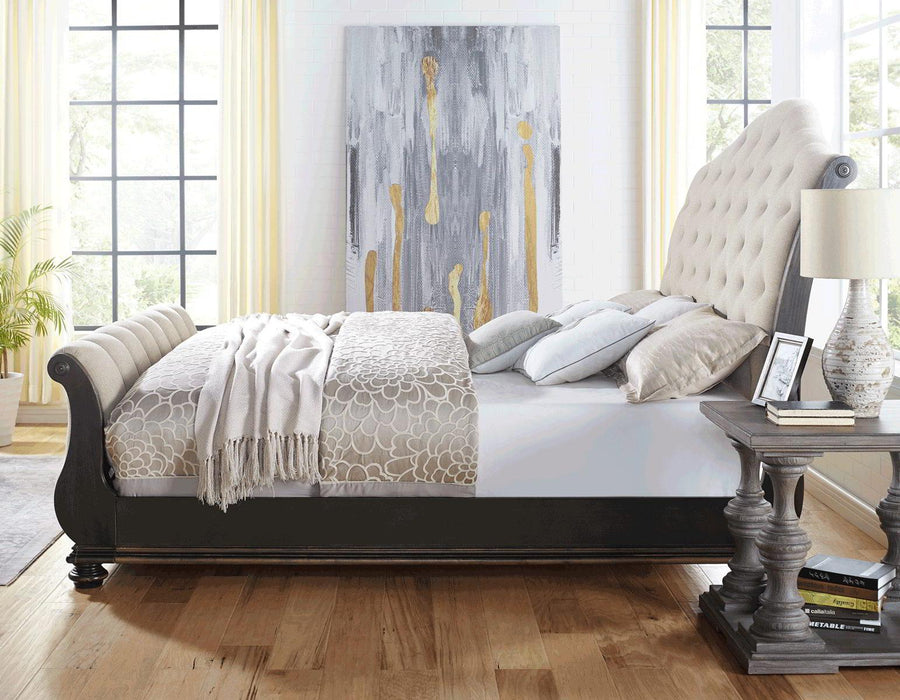 Steve Silver Rhapsody King Sleigh Bed in Molasses