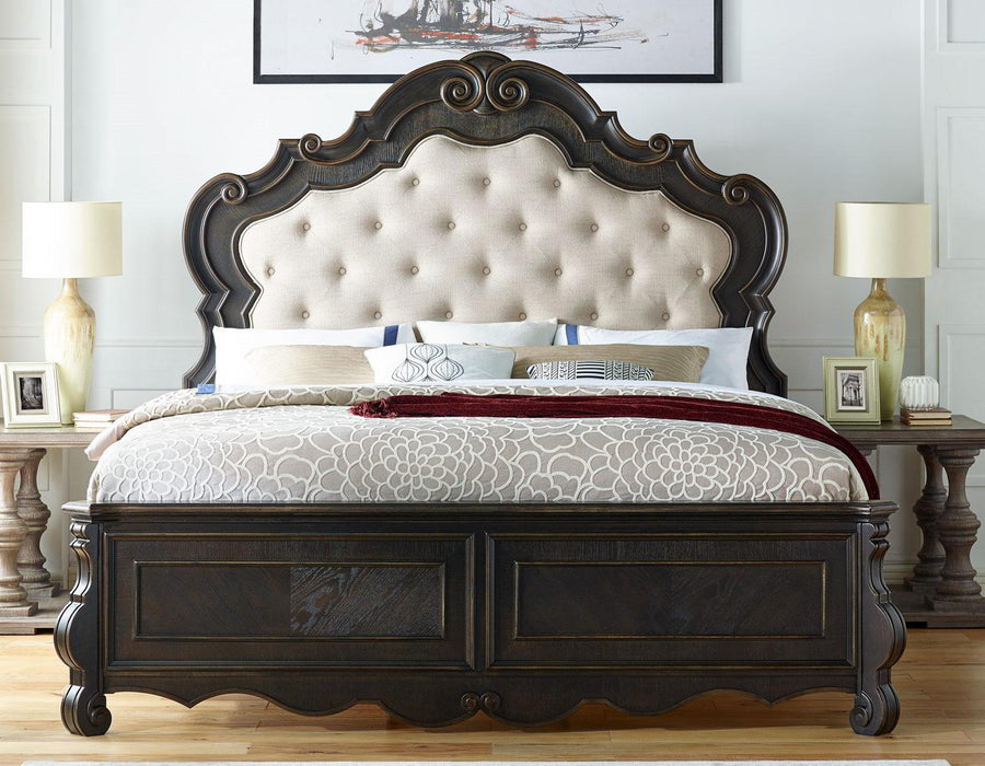 Steve Silver Rhapsody Queen Panel Bed in Molasses