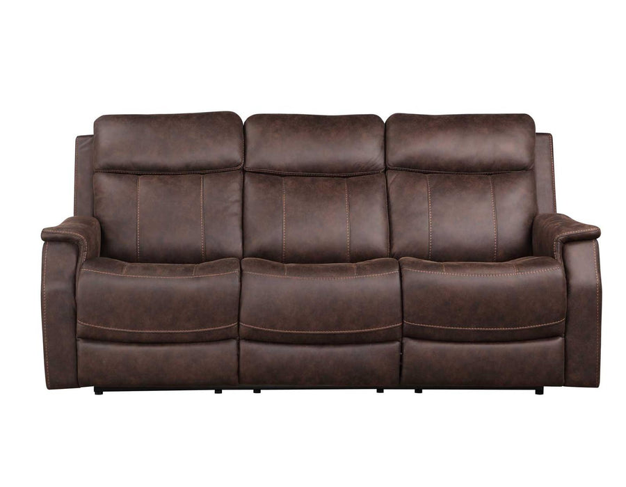 Steve Silver Valencia Dual Power Reclining Sofa in Walnut