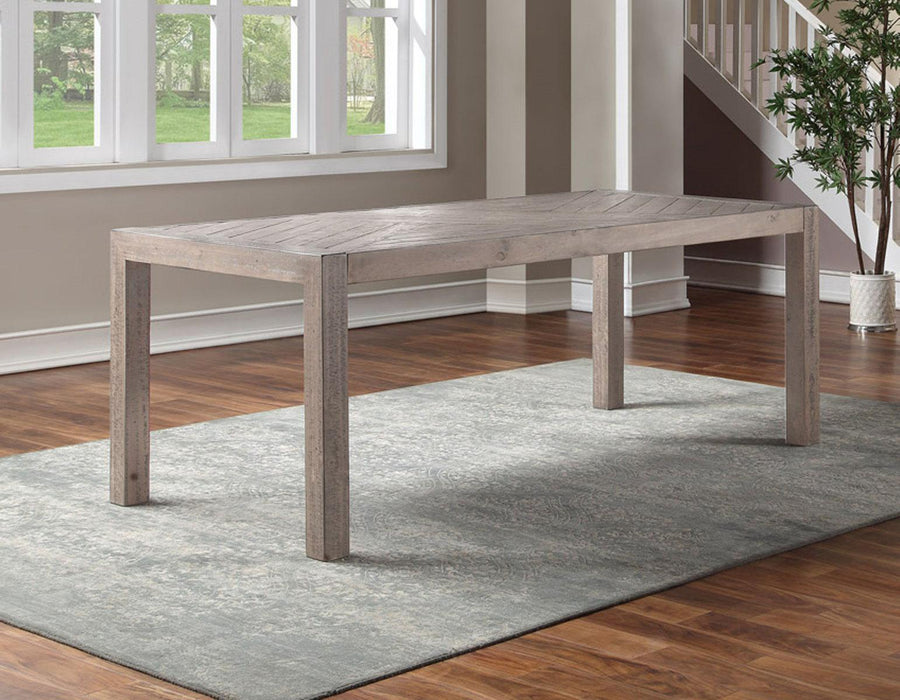 Steve Silver Auckland Reclaimed Wood Dining Table in Weathered Grey