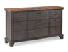 Steve Silver Bear Creek Brown 9 Drawer Dresser in Chocolate image