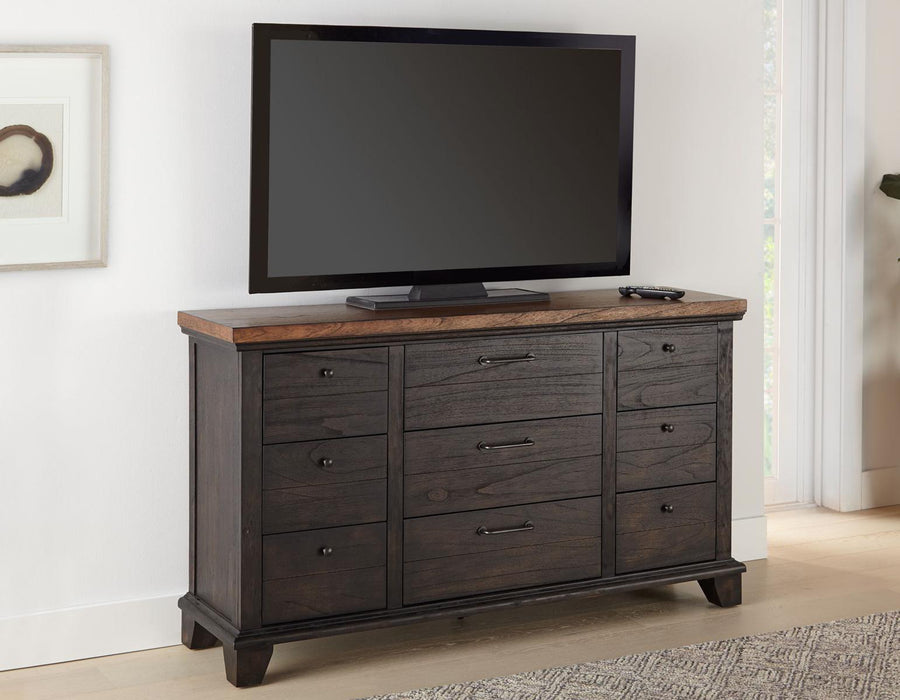 Steve Silver Bear Creek Brown 9 Drawer Dresser in Chocolate