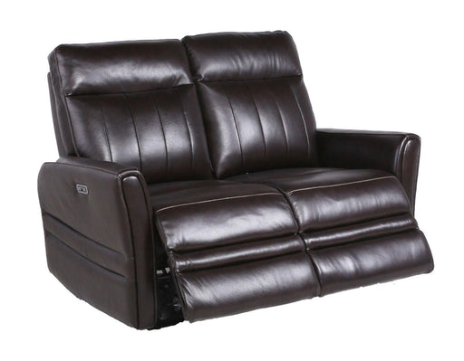 Steve Silver Coachella Leather Dual Power Reclining Loveseat in Brown image