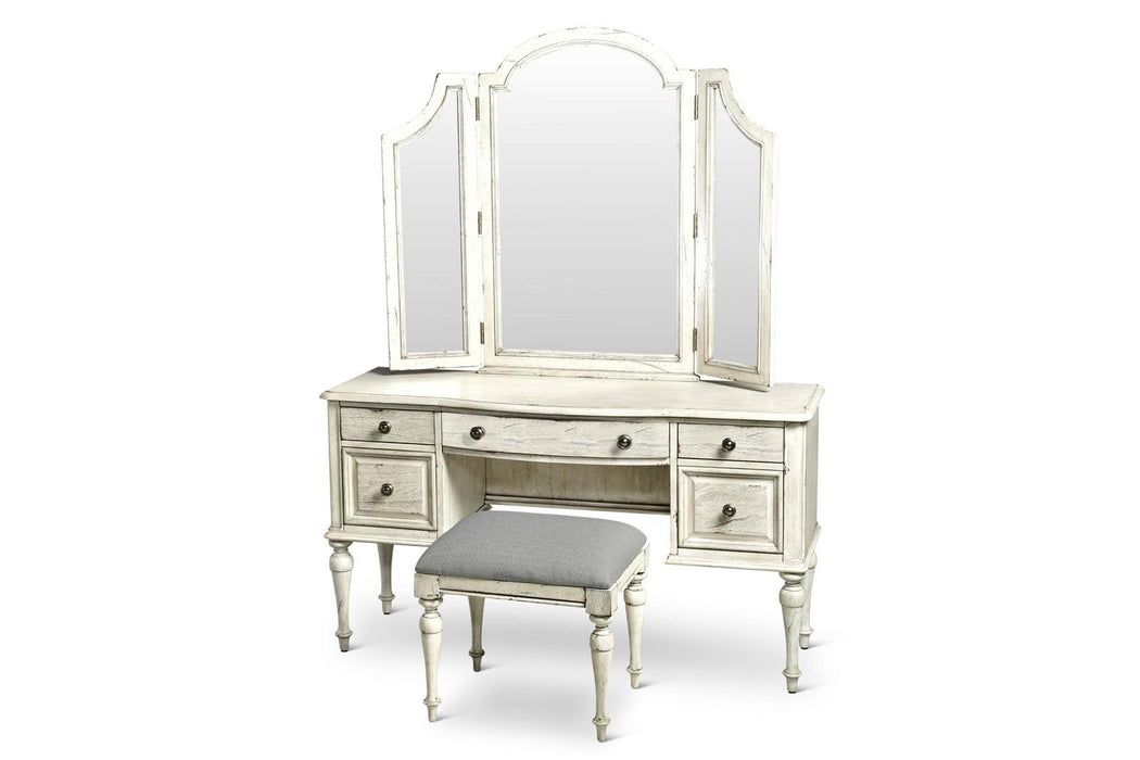 Steve Silver Highland Park Vanity Desk in Cathedral White