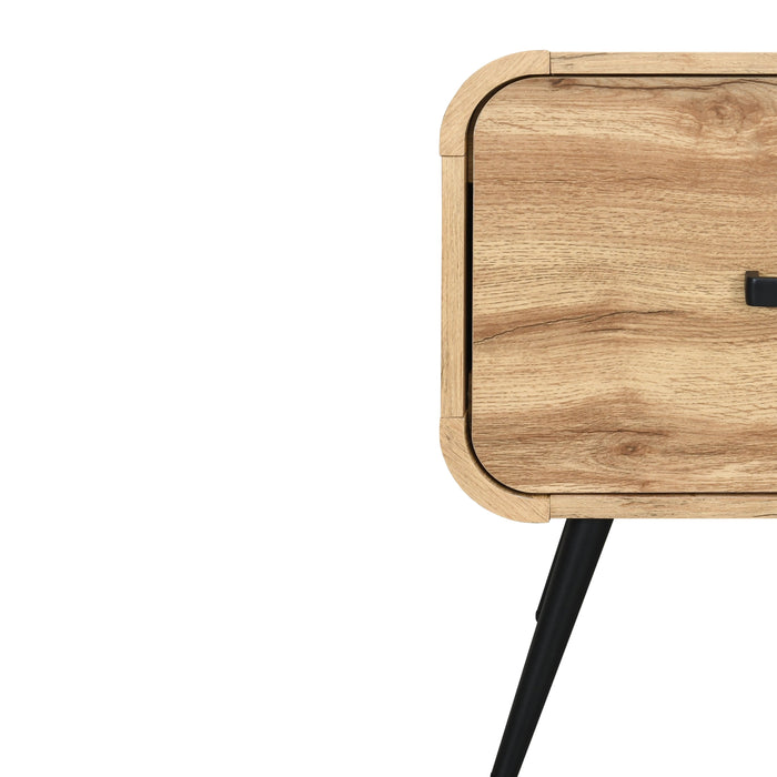Rowan One Drawer End Table/Bedside Table-Natural
