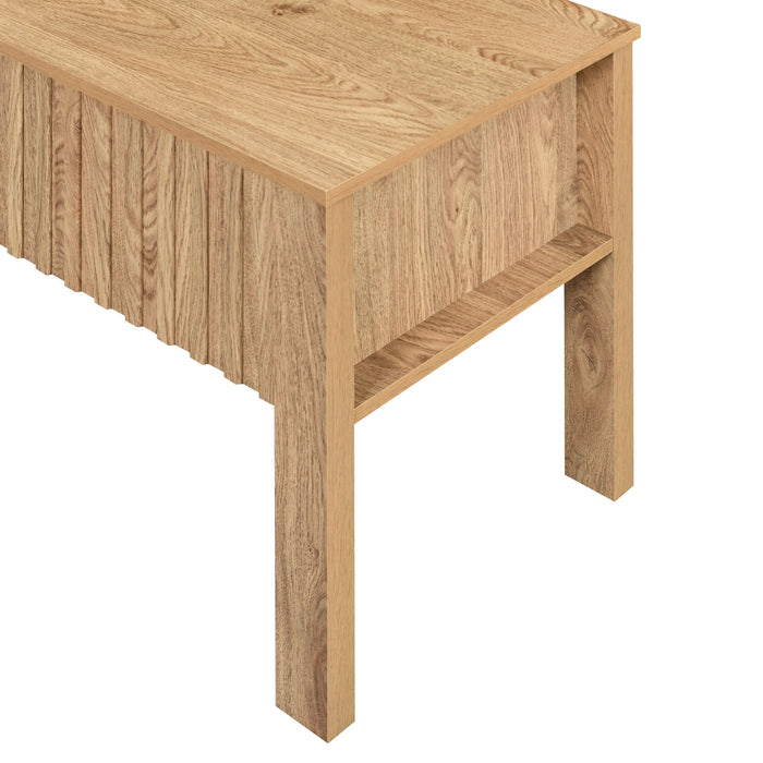 Thayer One Drawer End Table/Bedside Table-Natural