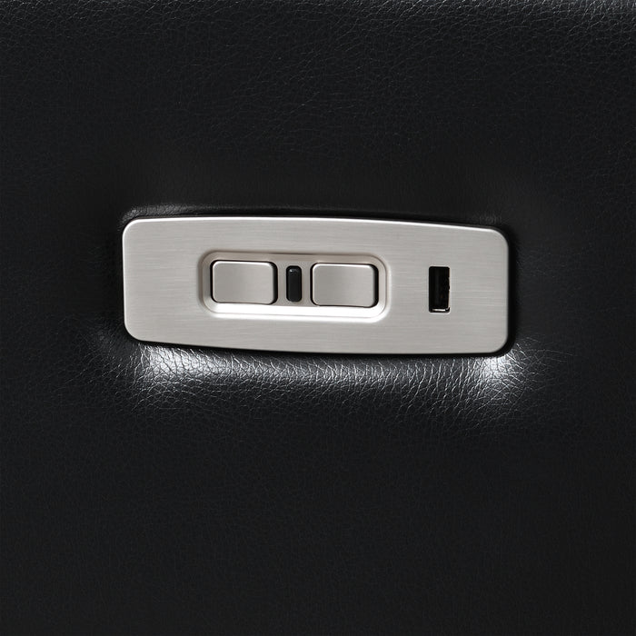 Orion Ii Console Loveseat W/ Pwr Fr & Hr-Black