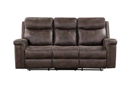 Quade Sofa W/Dual Recliner-Mocha