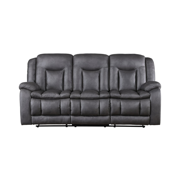 Morello Sofa W/Dual Recliner- Gray