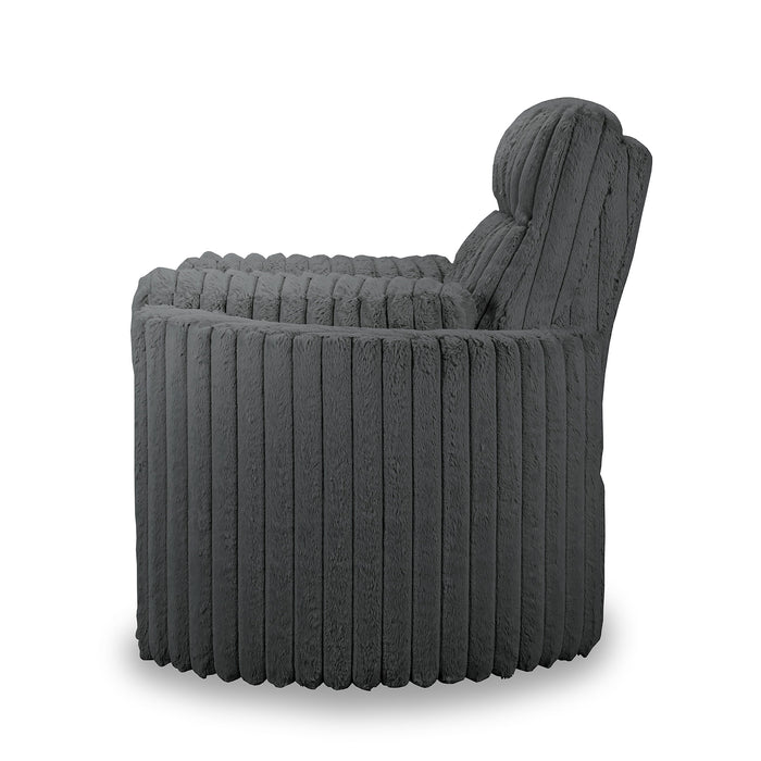 Embrace Swivel Accent Chair-Charcoal