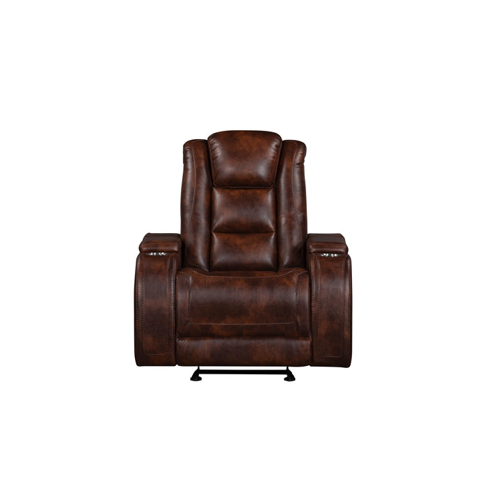 Chester Glider Recliner W/Pwr Hr & Fr-Brown
