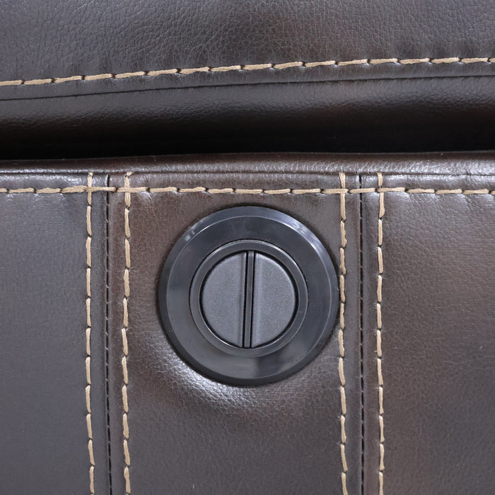 Kellen Sofa W/ Drop Down Tray & Pwr Fr-Brown