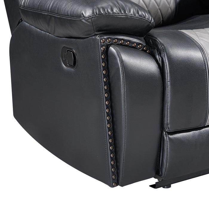 Nikko Glider Recliner-Black/Gray