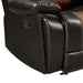 Nikko Console Loveseat W/ Dual Recliners-Brown