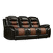 Nikko Sofa W/Dual Recliner-Brown