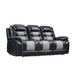 Nikko Sofa W/Pwr Fr-Black/Gray