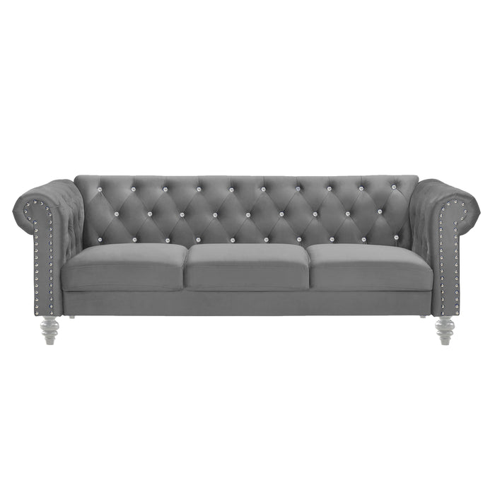 Emma Crystal Sofa-Gray