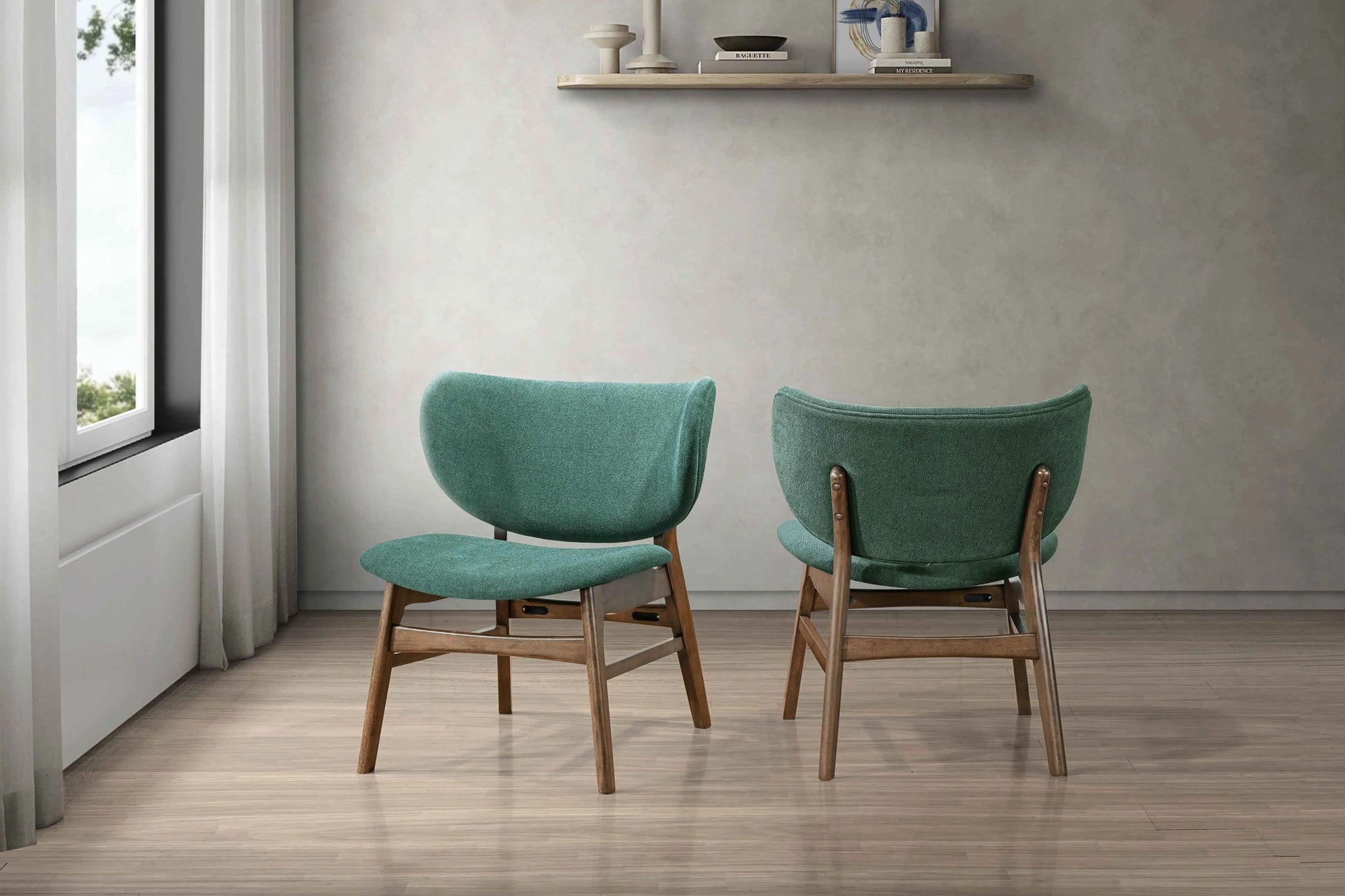 Adler Upholstered Lounge Chair-Green