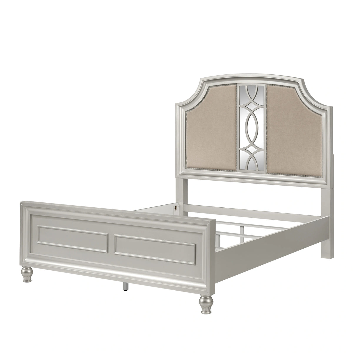 REFLECTIONS Eastern King-California King EK/WK FOOTBOARD & SLATS-SILVER