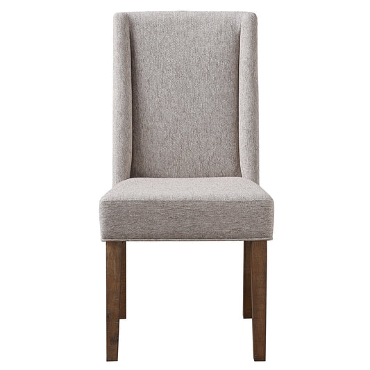 Steve Silver Riverdale Upholstered Chair in Driftwood (Set of 2)