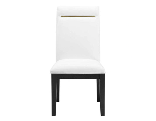 Steve Silver Yves Performance Side Chair in Rubbed Charcoal (Set of 2)