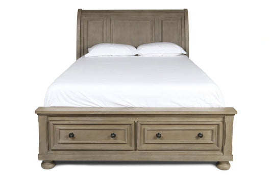 ALLEGRA Eastern King-California King K STORAGE FOOTBOARD & SLATS-PEWTER