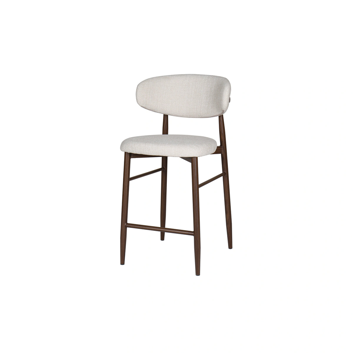 Royce Counter Chair W/Walnut Metal Frame-Beige (2 Per Carton)