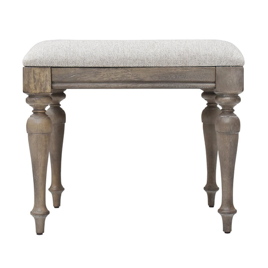 Steve Silver Highland Park Vanity Bench in Waxed Driftwood