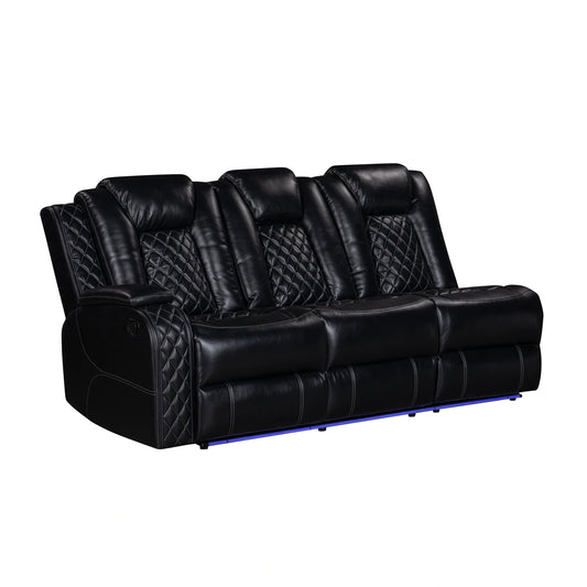 Orion Ii Laf Sofa W/Dual Recliner-Black