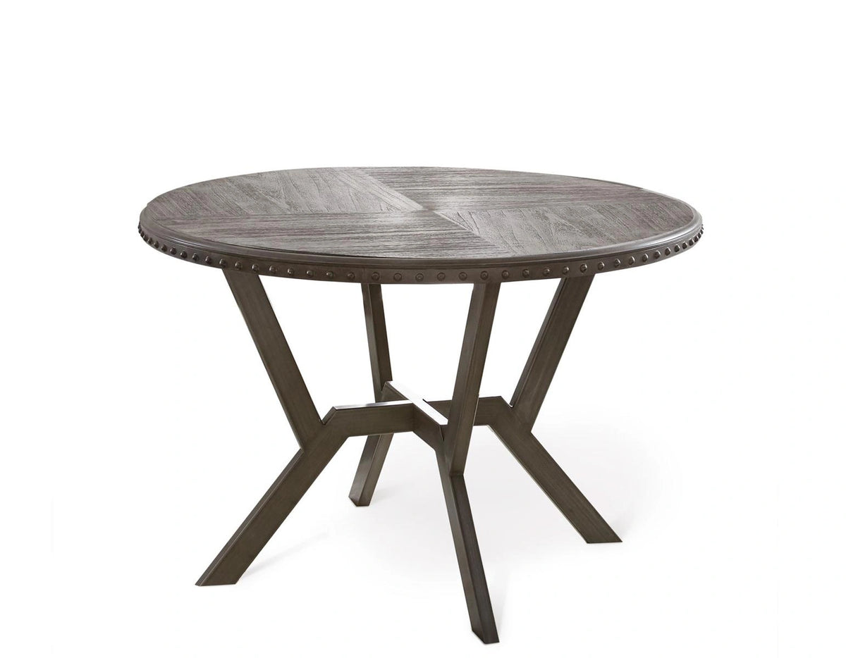 Steve Silver Alamo Round Dining Table in Gray