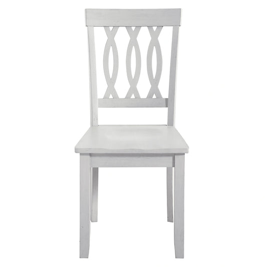 Steve Silver Naples Side Chair in Antiqued White (Set of 2)