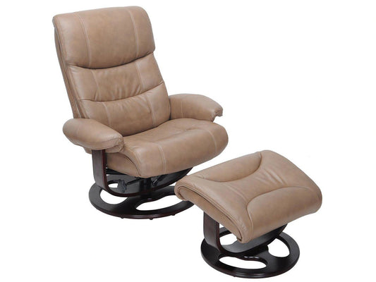 BarcaLounger Dawson Pedestal Recliner / Ottoman in Brown 15-8038