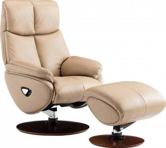 BarcaLounger Alicia Pedestal Recliner with Ottoman in Capri Nomad