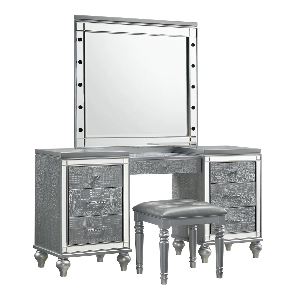 VALENTINO LIGHTED MIRROR-SILVER