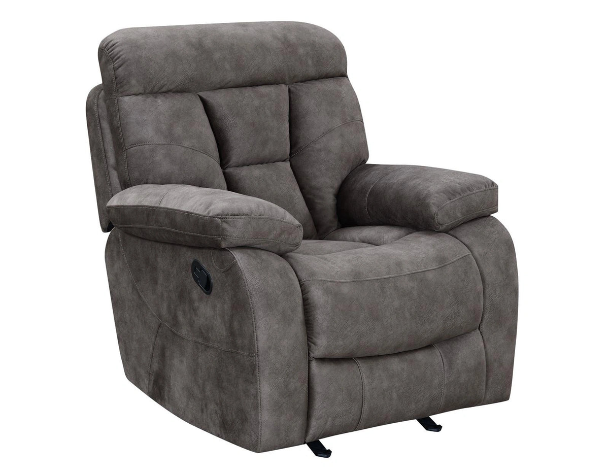 Steve Silver Bogata Manual Glider Recliner in Majestic Mushroom