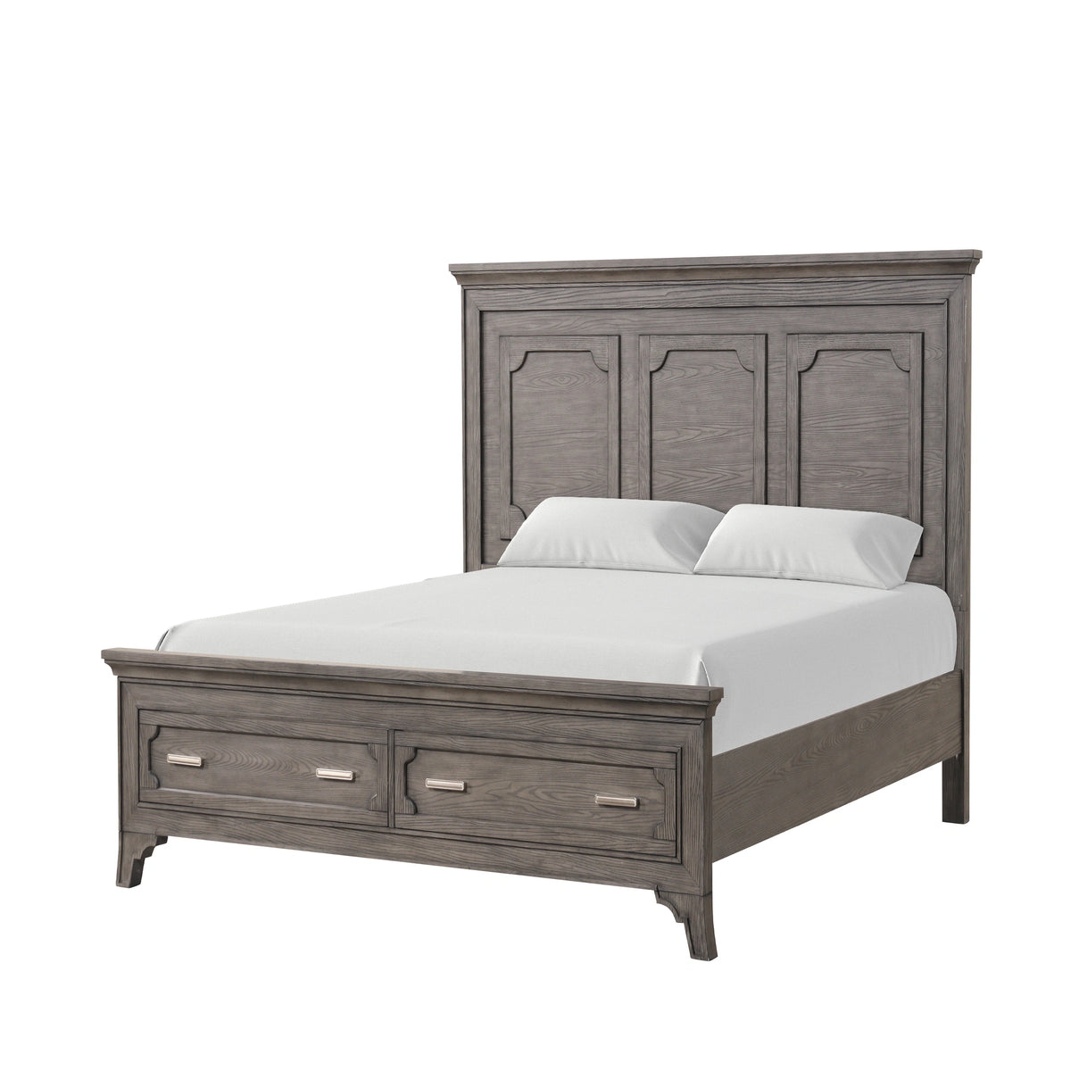 LISBON Eastern King-California King EK/WK STORAGE FOOTBOARD & SLATS- GRAY