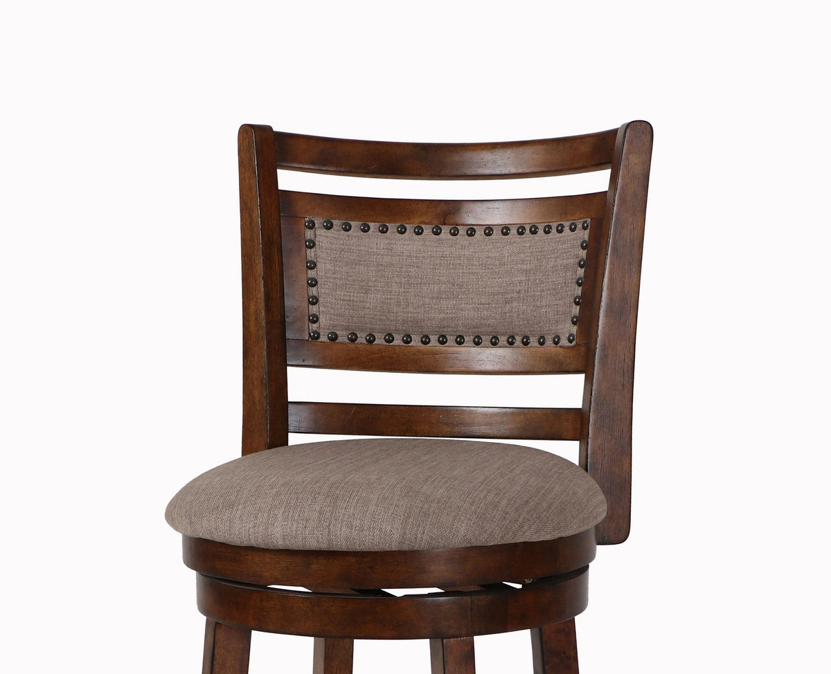 Aberdeen 24" Counter Stool W/Fabric Cushions-Brown