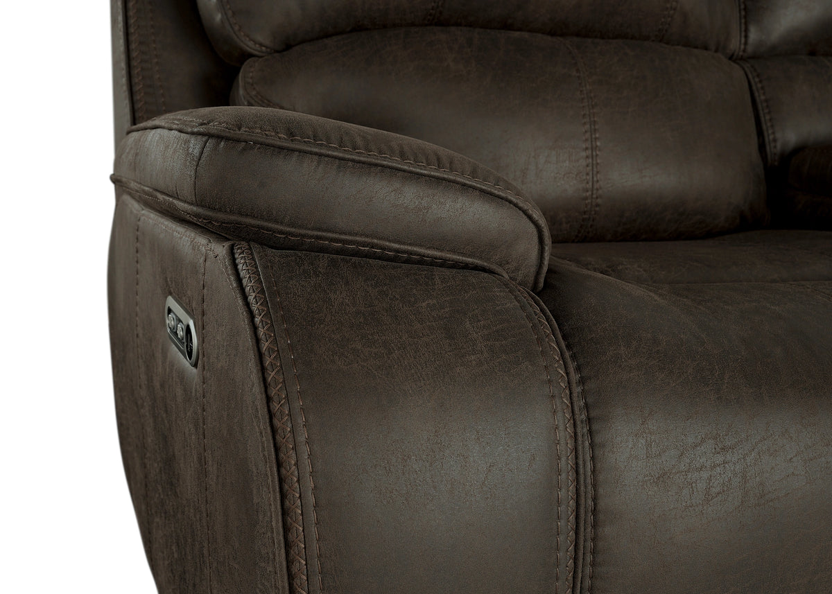Brookings Sofa W/Pwr Hr & Fr-Brown
