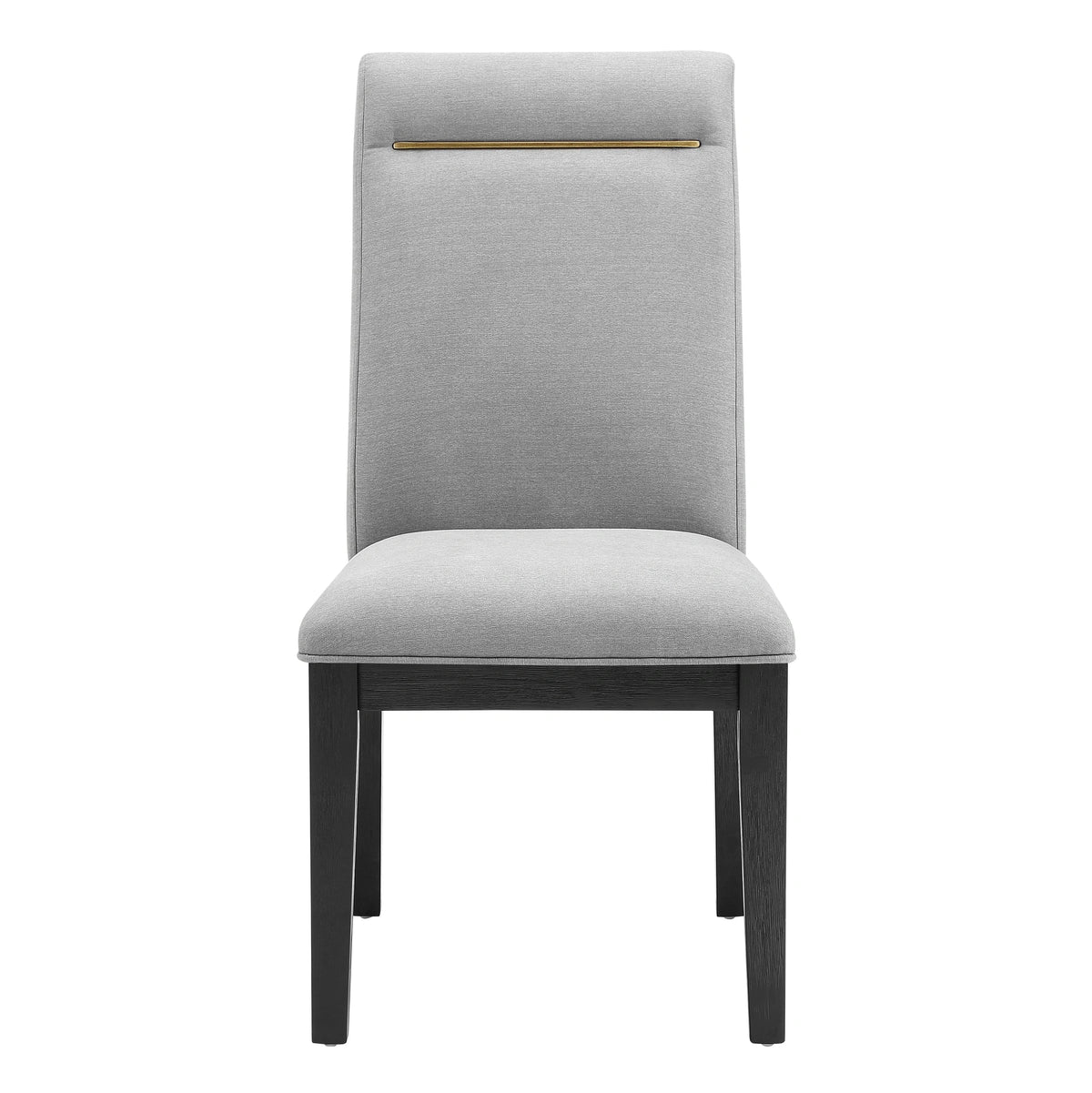 Steve Silver Yves Performance Side Chair in Rubbed Charcoal (Set of 2)