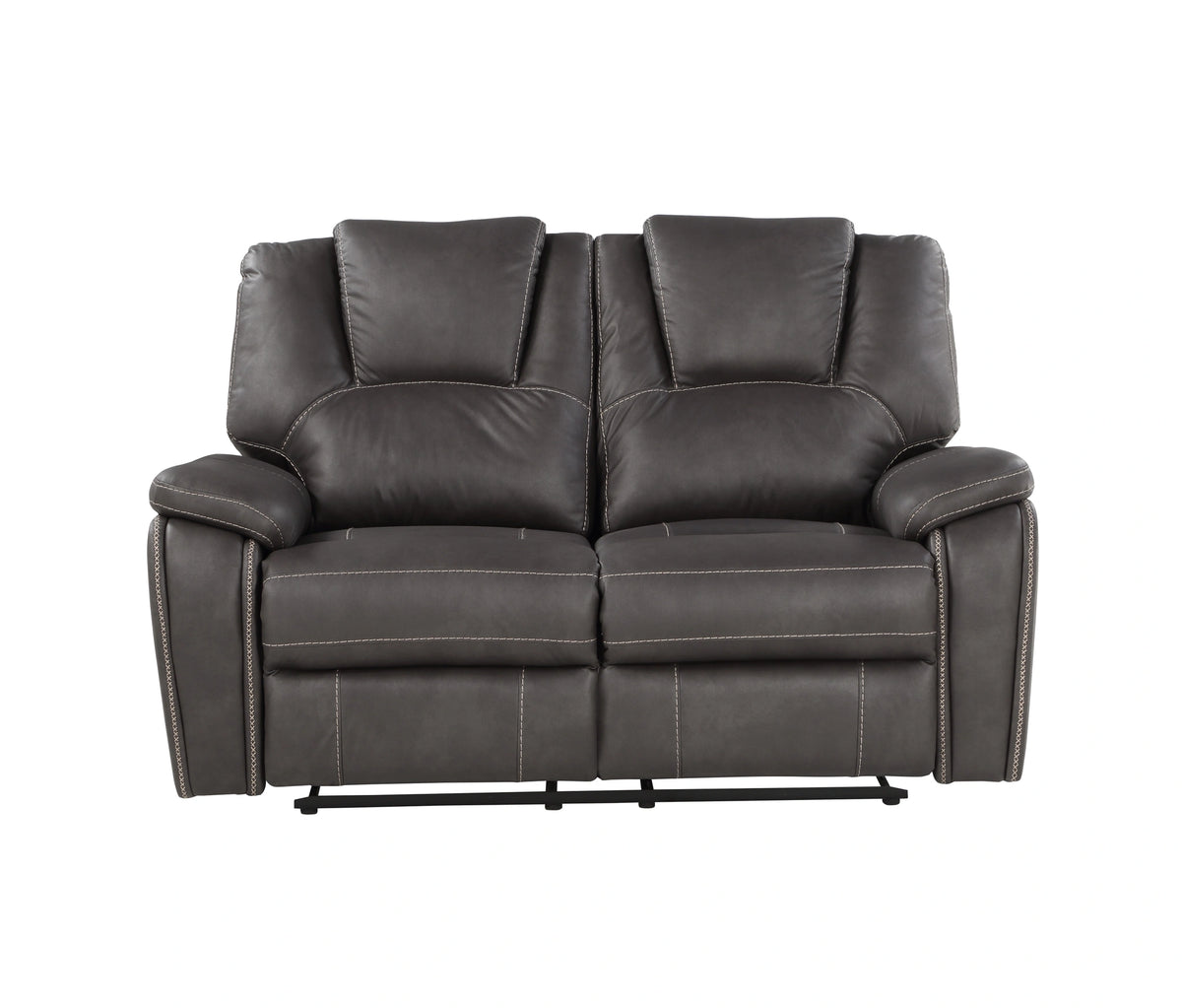 Steve Silver Katrine Manual Reclining Loveseat in Charcoal