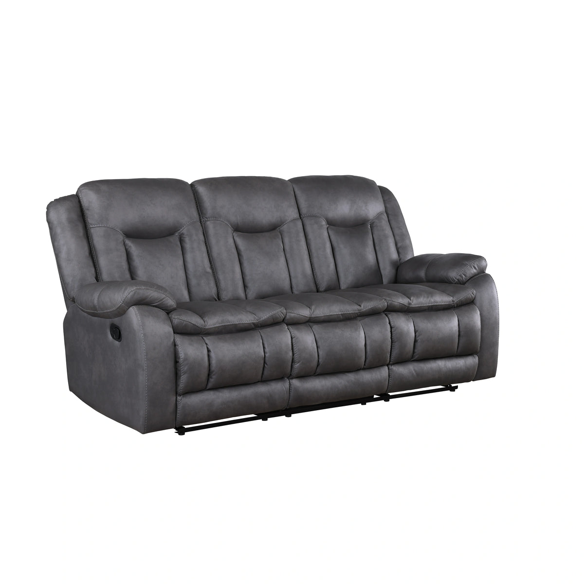 Morello Sofa W/Dual Recliner- Gray
