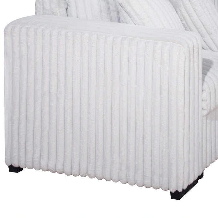 Bliss Laf Loveseat With Corner-Mist Gray