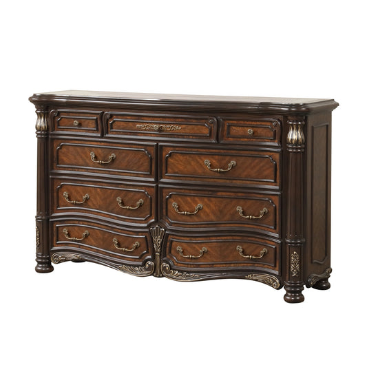 Bella Notte Dresser- Mahogany Brown